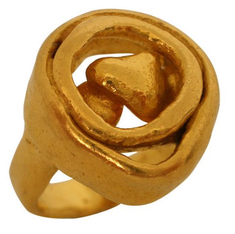 22k Gold Ring c1960, Signed