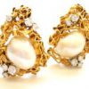 GIlbert Albert South Sea Pearl Ear Clips c1965 - Image 4