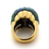 DAVID WEBB, A Gold, Ruby and Azure-Malachite Bombe Ring - Image 5
