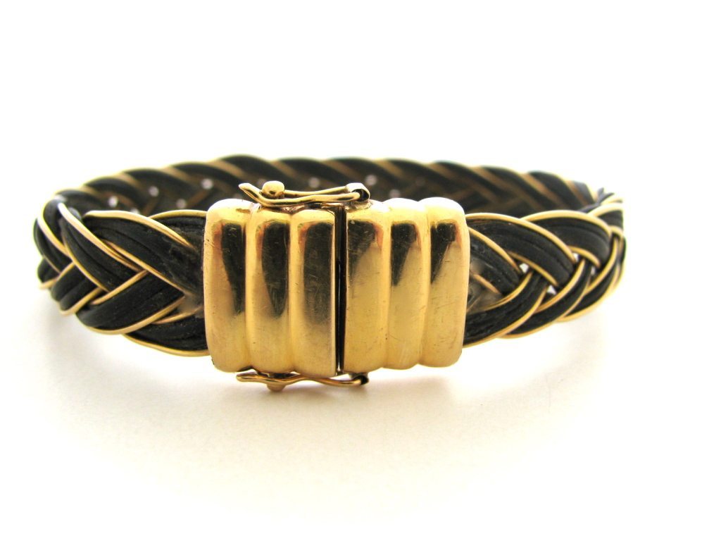 A Gold and Elephant Hair Bracelet, c1970 - Kimberly Klosterman Jewelry