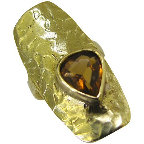 Ed Wiener Citrine Gold Ring