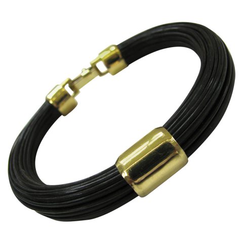 A Gold and Elephant Hair Bracelet
