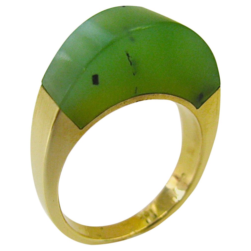 Cartier Nephrite and Gold Ring 