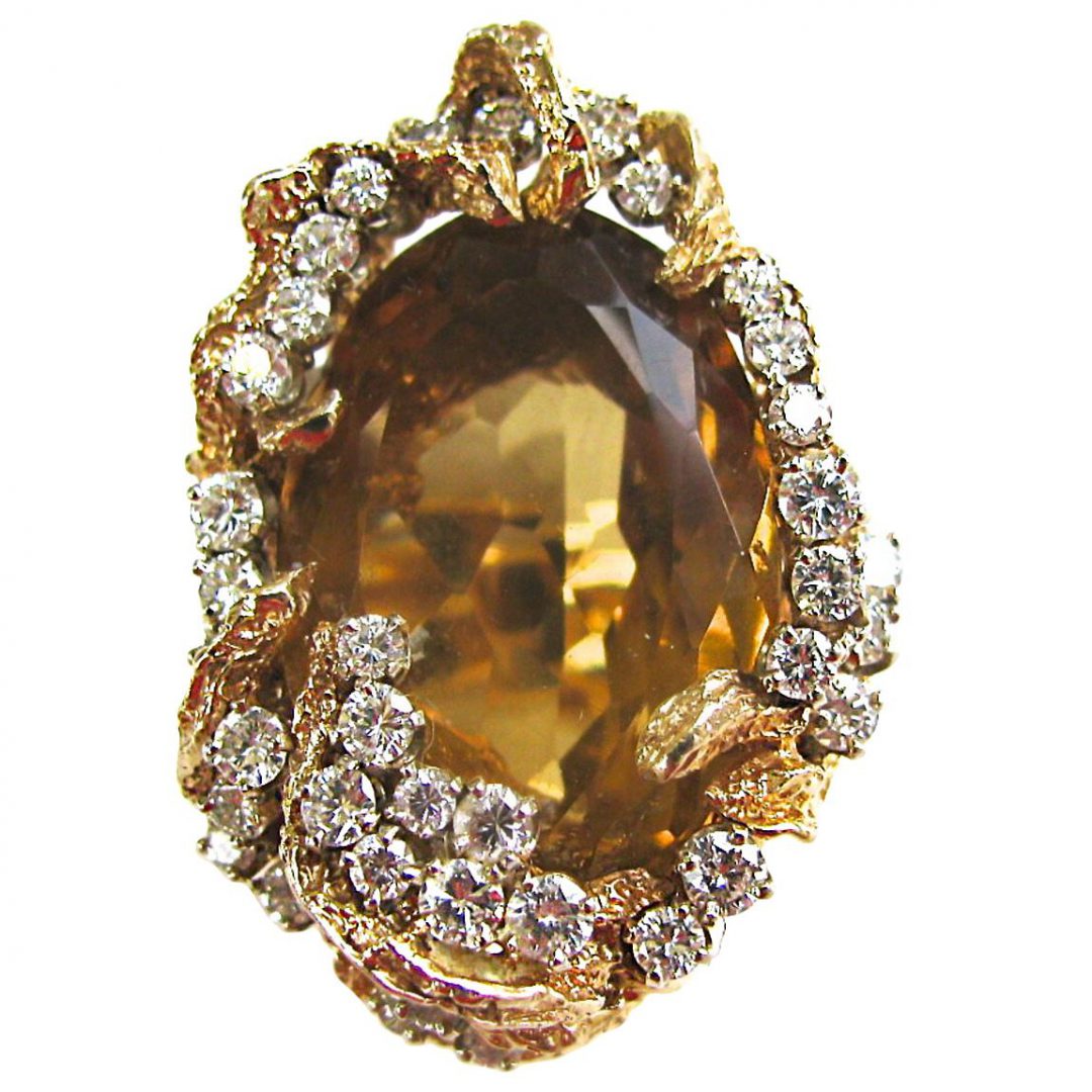 Massive Golden Beryl Cocktail Ring - Image 4
