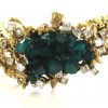 A Brutalist Emerald and Diamond Bracelet, c1970 - Image 7