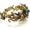 A Brutalist Emerald and Diamond Bracelet, c1970 - Image 8