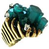 A Gold, Emerald and Diamond Ring, c1960 - Image 4