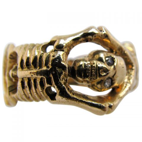 A Gold Skeleton Ring