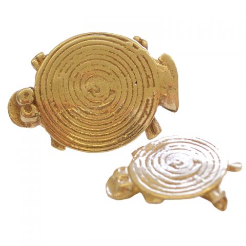 A Pair of Gold Brooches by Pauline Trigere
