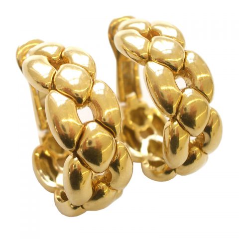 A Pair of Gold Earrings by Cartier