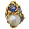 ARTHUR KING, 18k Gold, Pearl and Sapphire Ring, circa 1970 - Image 6