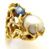 ARTHUR KING, 18k Gold, Pearl and Sapphire Ring, circa 1970 - Image 3