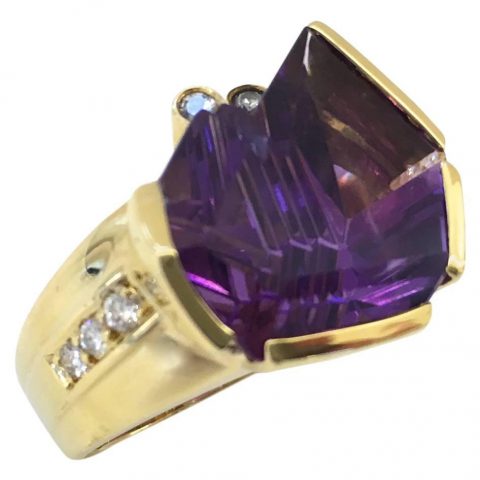 Bernd Munsteiner for H.Stern Amethyst and Diamond Ring