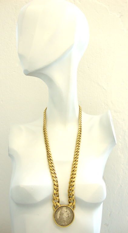 BULGARI 18k Gold and Coin Necklace circa 1970 Kimberly