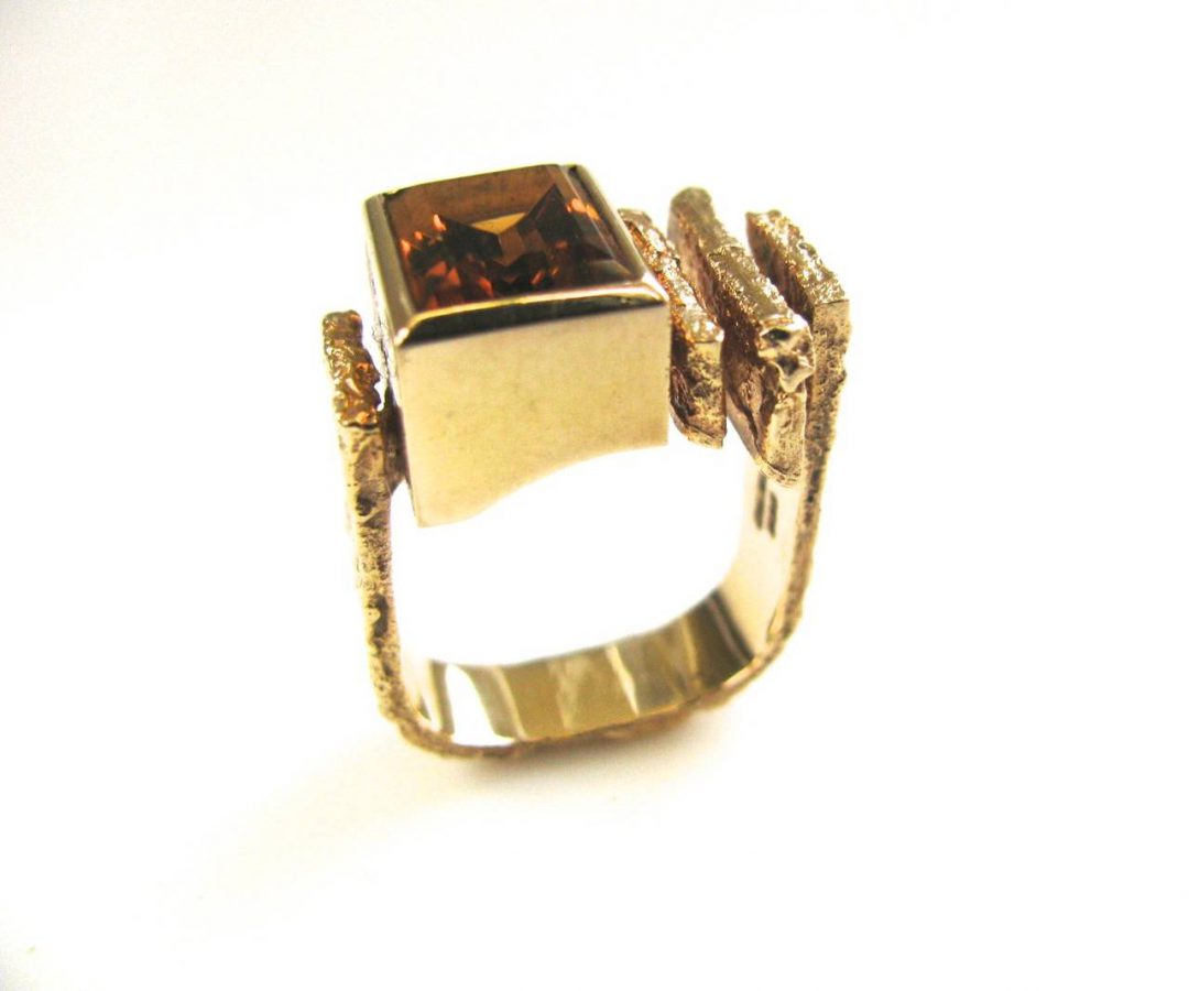 Ole Lynggaard Citrine Modernist Ring Circa 1970 - Image 4