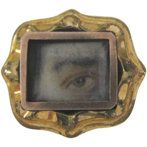 Diminutive Lovers Eye Pin 19th Century