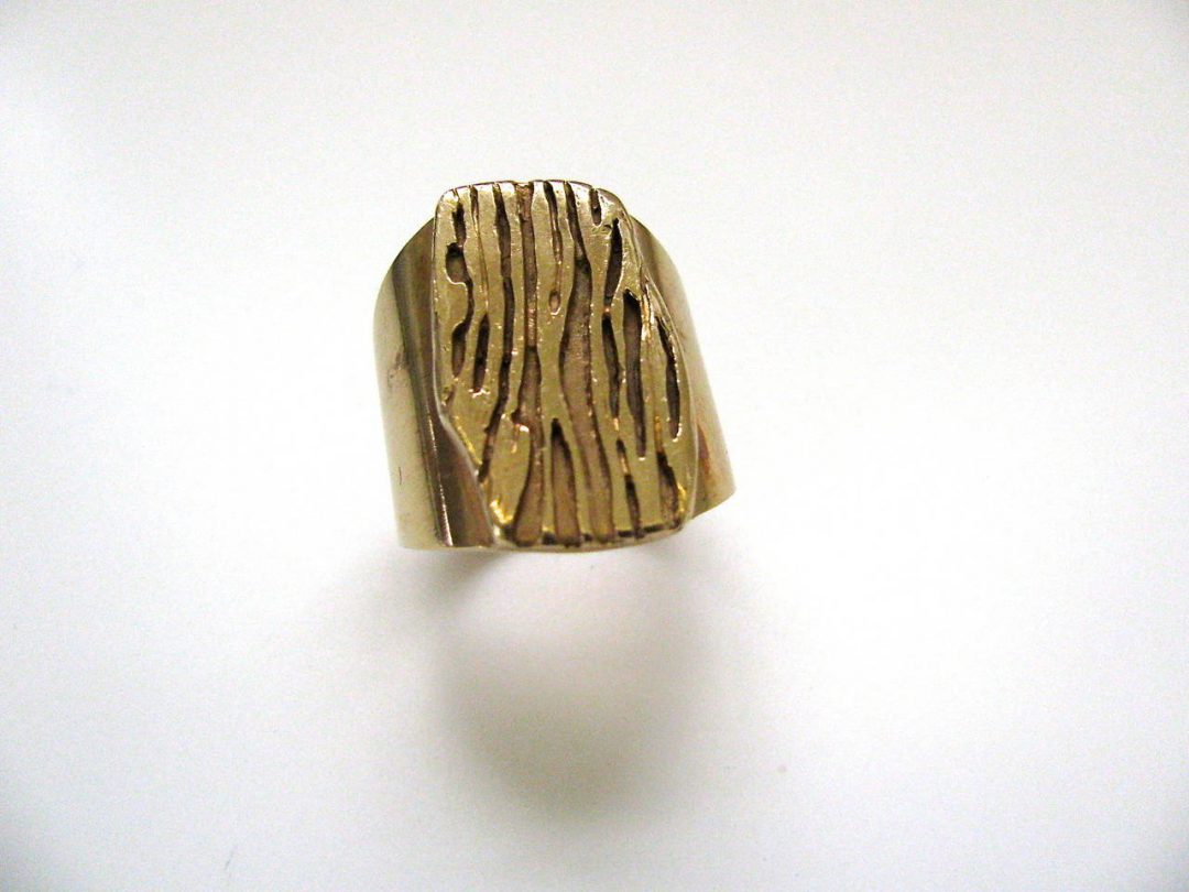 Ed Wiener Modernist Erotic Gold Ring for Oz Tin Man "Tiger" Haynes - Image 3