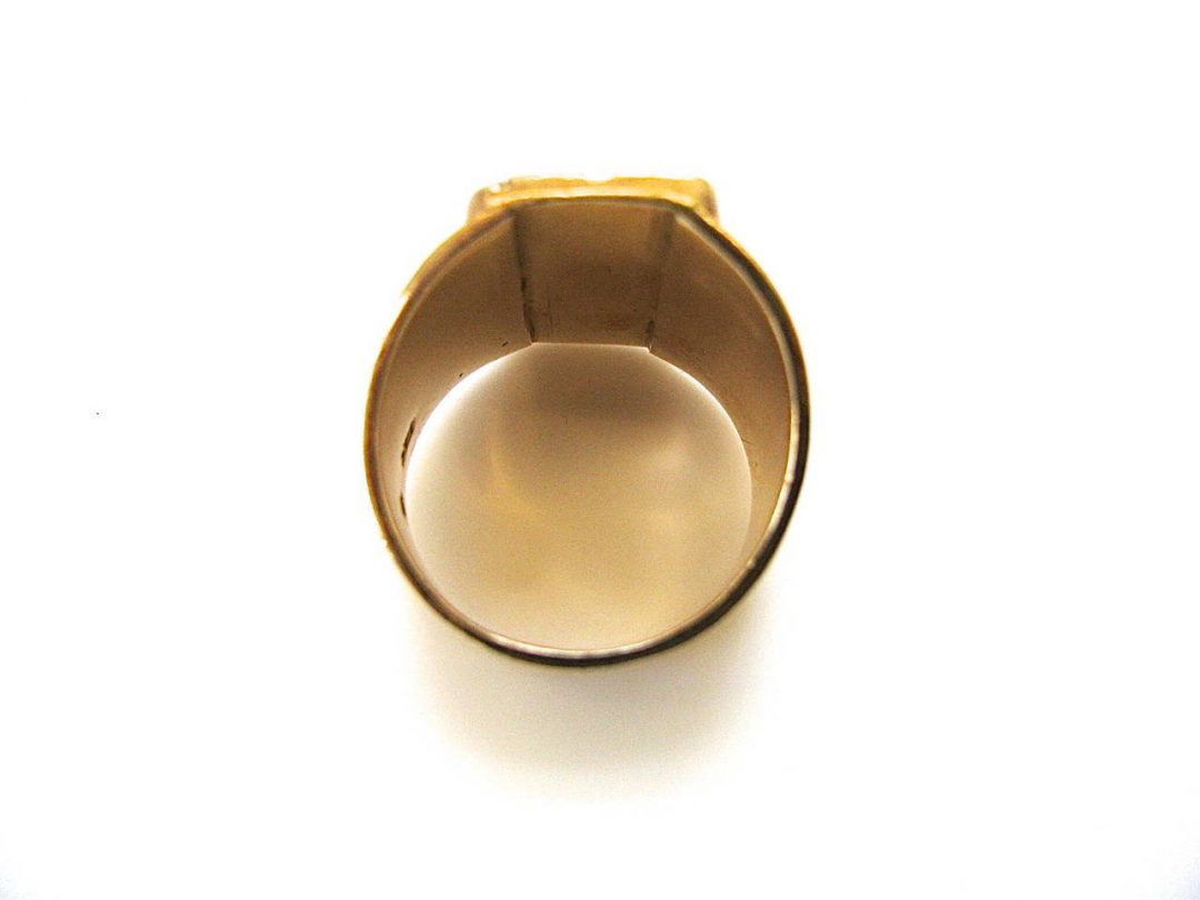 Ed Wiener Modernist Erotic Gold Ring for Oz Tin Man "Tiger" Haynes - Image 4