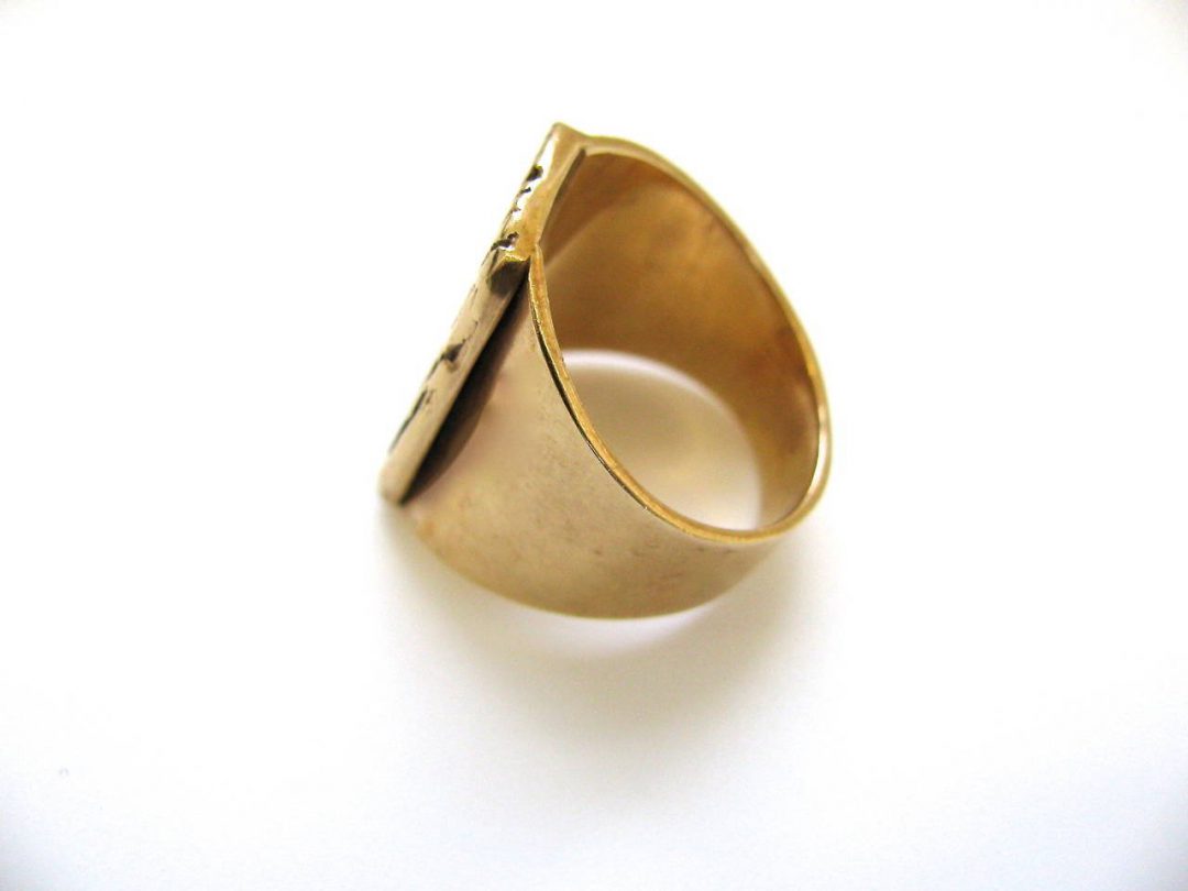 Ed Wiener Modernist Erotic Gold Ring for Oz Tin Man "Tiger" Haynes - Image 5