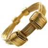 GUCCI Gold Elephant Hair Bangle Bracelet - Image 4