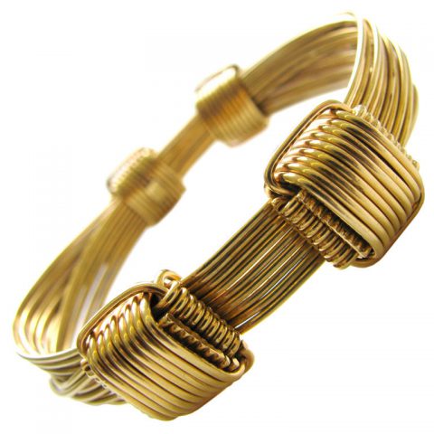 GUCCI Gold Elephant Hair Bangle Bracelet