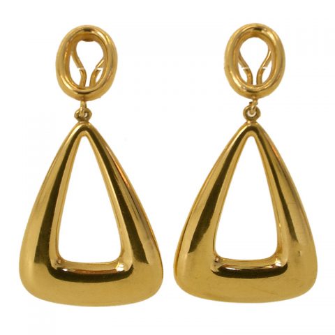 Gold Ear Clips Italy c1960