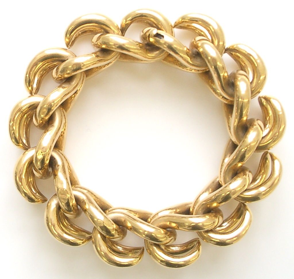 Gold Link Bracelet by Van Cleef and Arpels,France, circa 1960