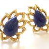 Gold and Lapis Lazuli Ear Clips by David Webb c1960 - Image 3