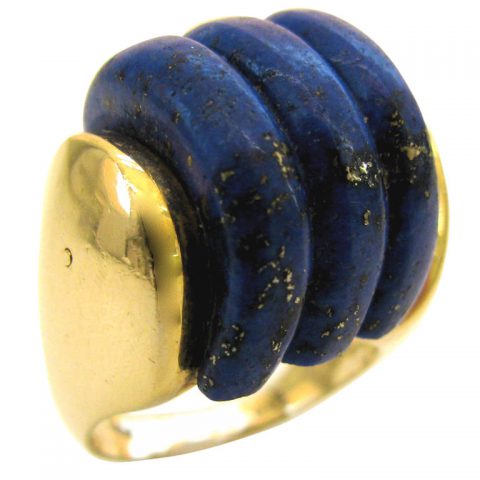 A Gold and Lapis Ring, c1970