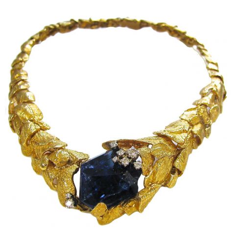 Gilbert Albert Gold And Tanzanite Necklace