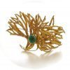 Marianne Ostier Gold Emerald and Diamond Brooch/Ear Clips - Image 2