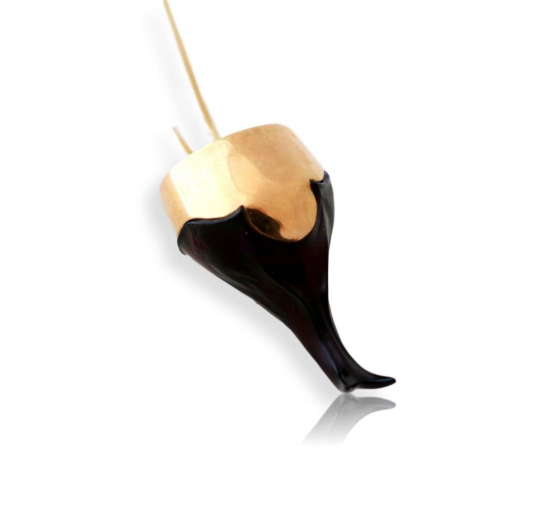 Gold Rhinoceros Beetle Necklace - Image 4