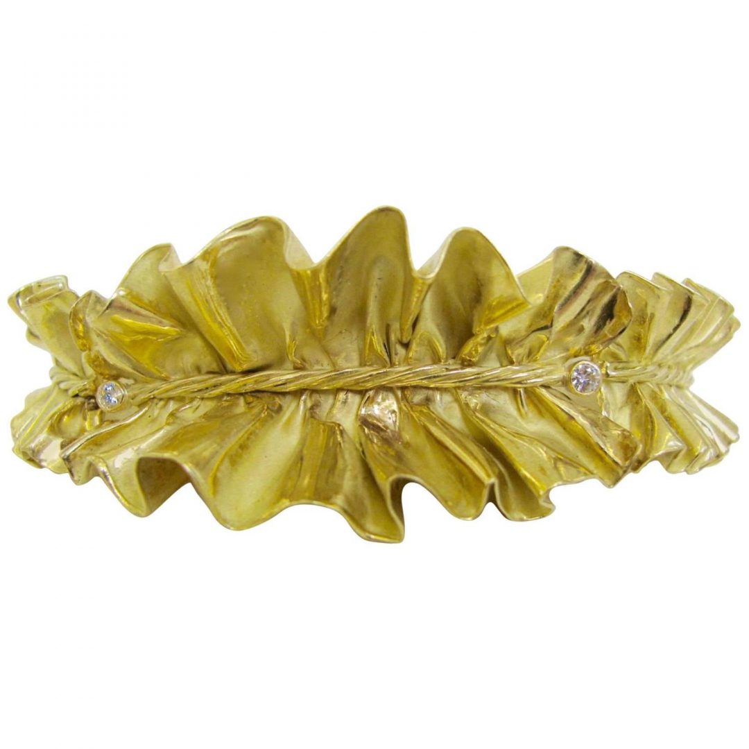 1980 Anna Maria Cammilli Gold Ruff Choker