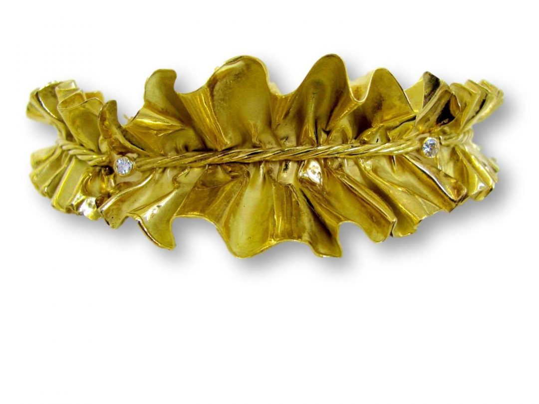 1980 Anna Maria Cammilli Gold Ruff Choker - Image 4