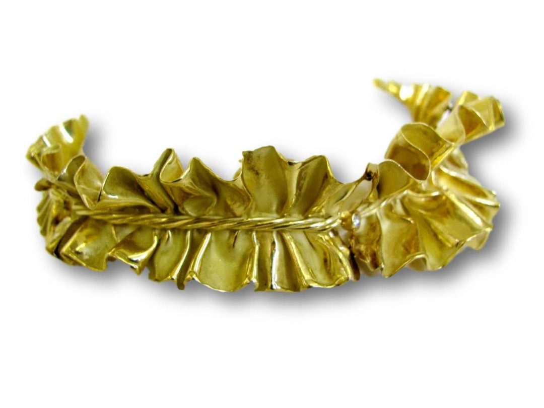 1980 Anna Maria Cammilli Gold Ruff Choker - Image 2