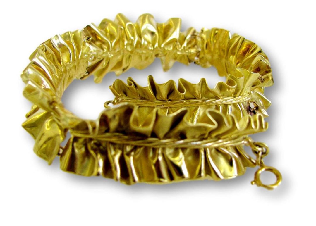 1980 Anna Maria Cammilli Gold Ruff Choker - Image 3
