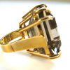 A Gold and Smokey Quartz Retro Ring c1945 - Image 6