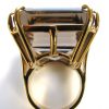A Gold and Smokey Quartz Retro Ring c1945 - Image 2