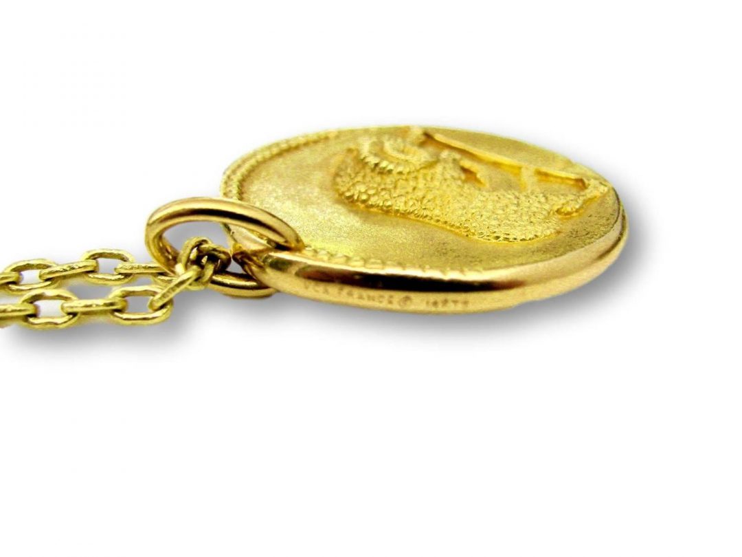 Van Cleef & Arpels Gold Zodiac Aries Necklace French Circa 1970 - Image 2