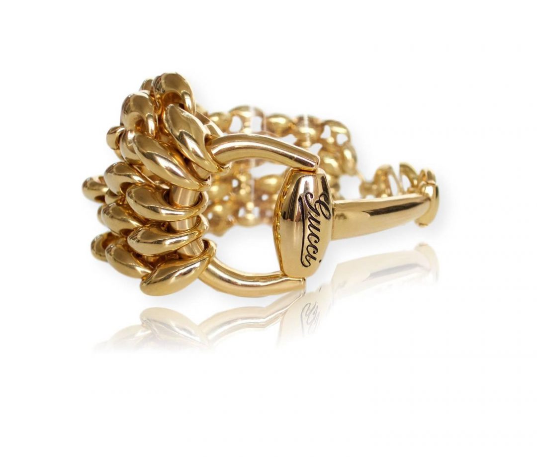 Gucci Marina Link Horsebit Gold Bracelet - Image 3
