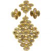 H. STERN 1970's White and Yellow Gold Pendant and Ear Clips - Image 6