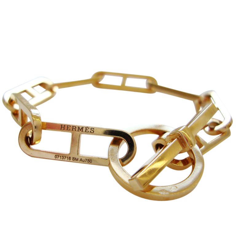 hermes 18k gold bracelet