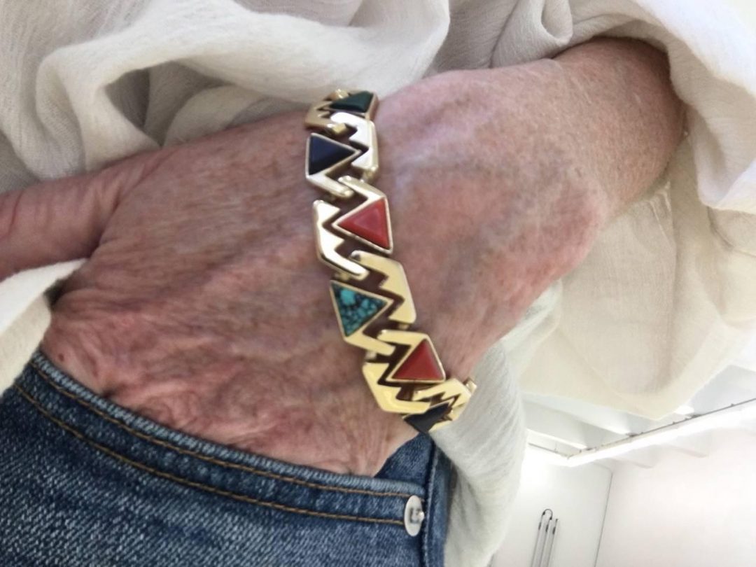 Hardstone Reversible Link Bracelet c1970 - Image 3