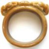 Natural Color Butterscotch Jade Carved Bangle - Image 5