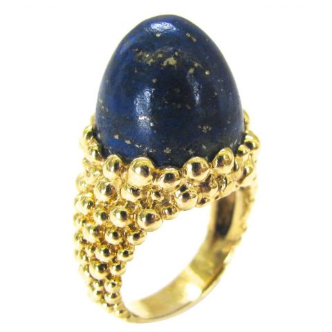 Kutchinsky Lapis Lazuli Dome Ring 1970