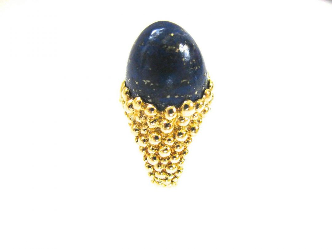 Kutchinsky Lapis Lazuli Dome Ring 1970 - Image 5