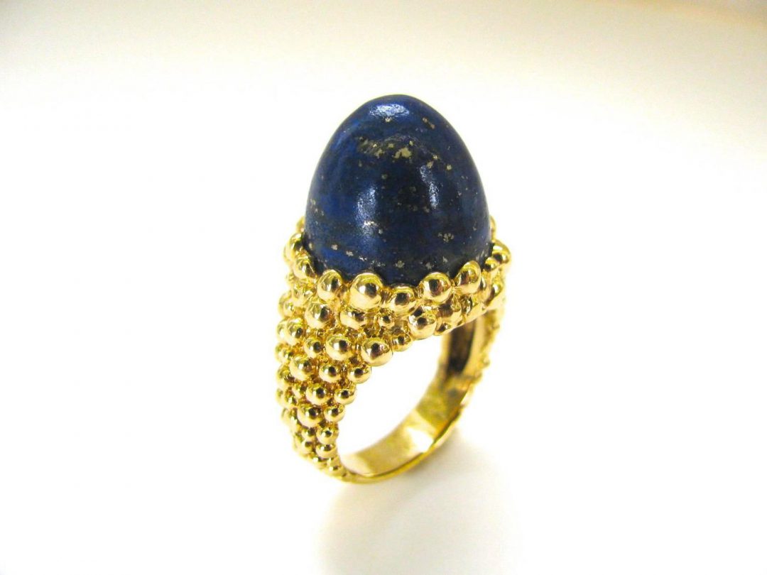 Kutchinsky Lapis Lazuli Dome Ring 1970 - Image 2