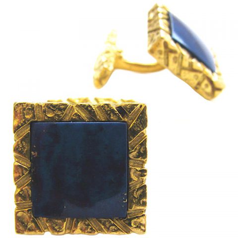 Lapis Lazuli and Gold Cufflinks c1970