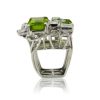 Barbara Anton Modernist Peridot and Diamond Cocktail Ring - Image 3