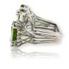 Barbara Anton Modernist Peridot and Diamond Cocktail Ring - Image 2